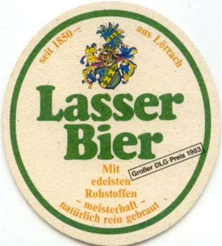 lörrach lö-bw lasser schild 1-2a (oval220-großer dlg preis 1983) 